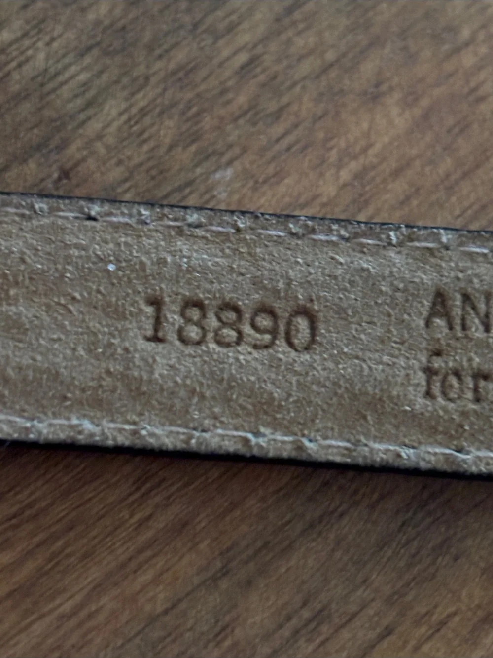 Vintage Anne Klein for Oroton Skinny Logo Belt Black Leather - hard to find! - L